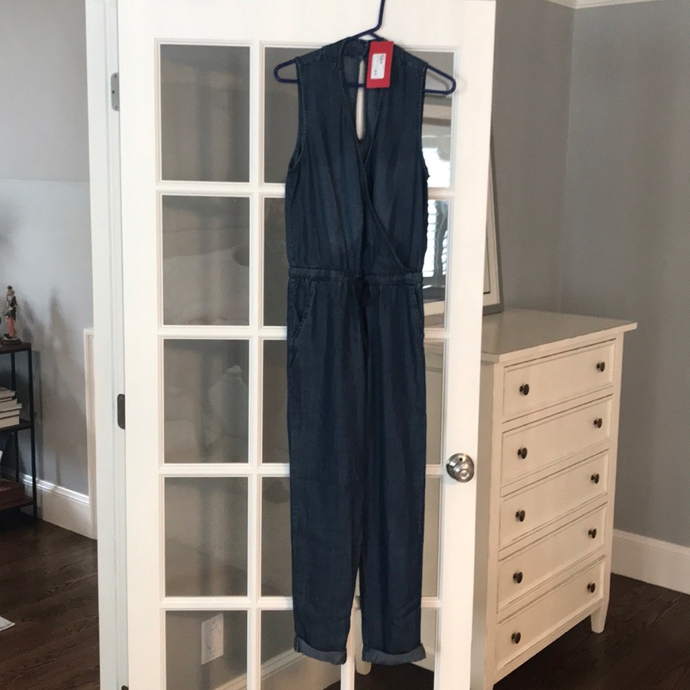 Evereve Lovestitch Denim Romper